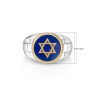 Mans Sterling Silver and Gold Plated Ring with Star ... | Jewish Rings