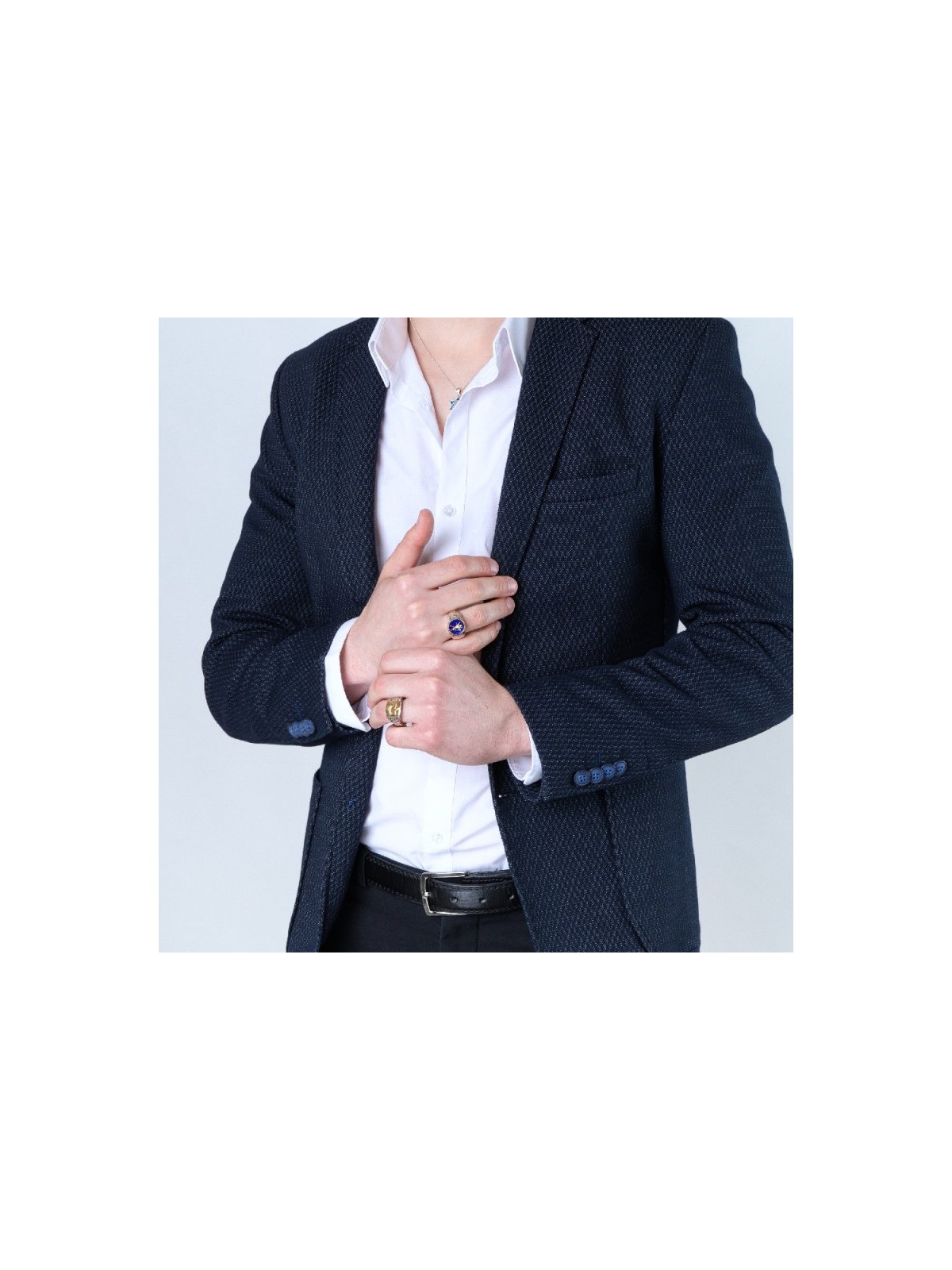 Bague homme en argent sterling et plaqué or avec lion... | Anneaux juifs