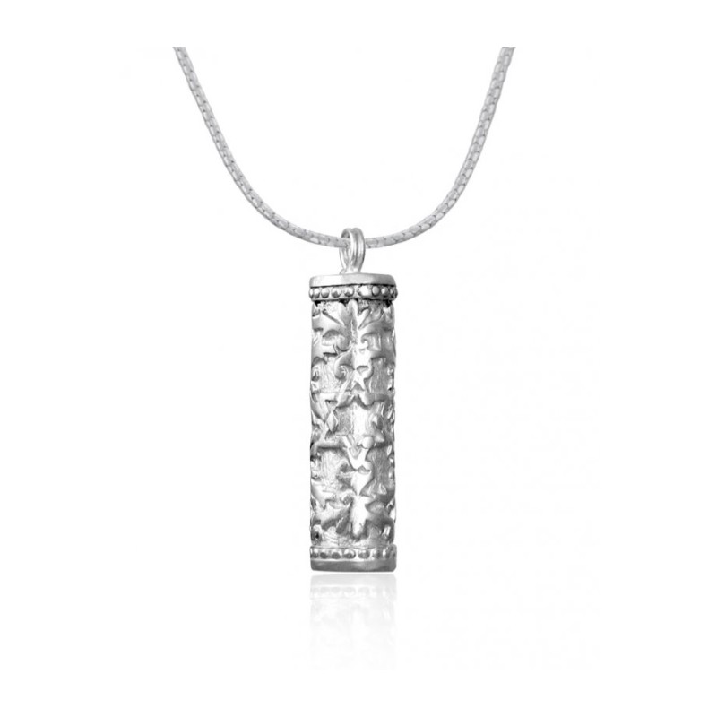 Sterling Silver Mezuzah Pendant Necklace ... | Jewish Gift from Israel