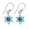 Ester Shahaf Sterling Silver Stone Studded Turquoise Sta... | Earrings