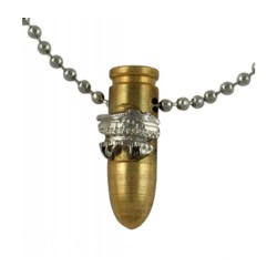 Collier Pendentif Balle de Tsahal en Bronze avec Troo Blindé... | Armée israélienne