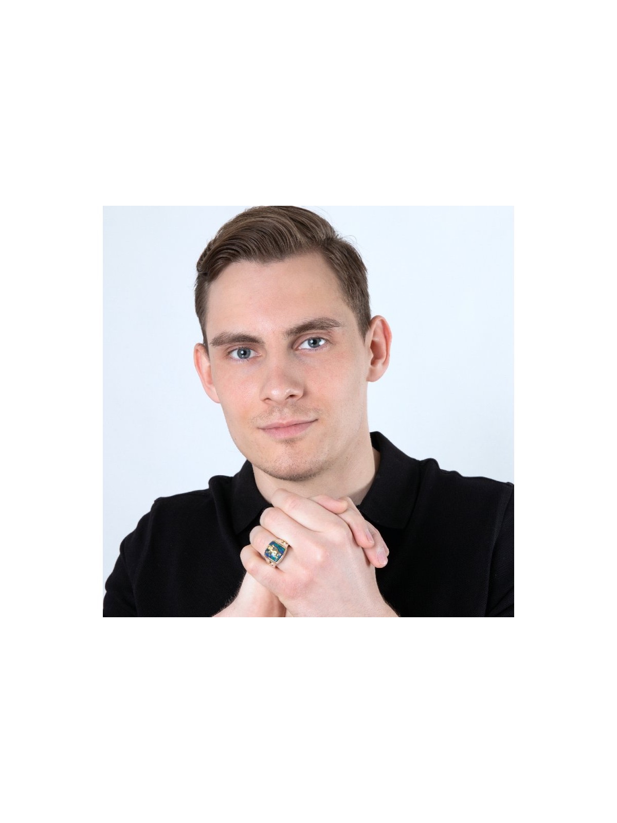 Bague homme en argent sterling avec pierre d'Eilat % 96 or... | Anneaux juifs