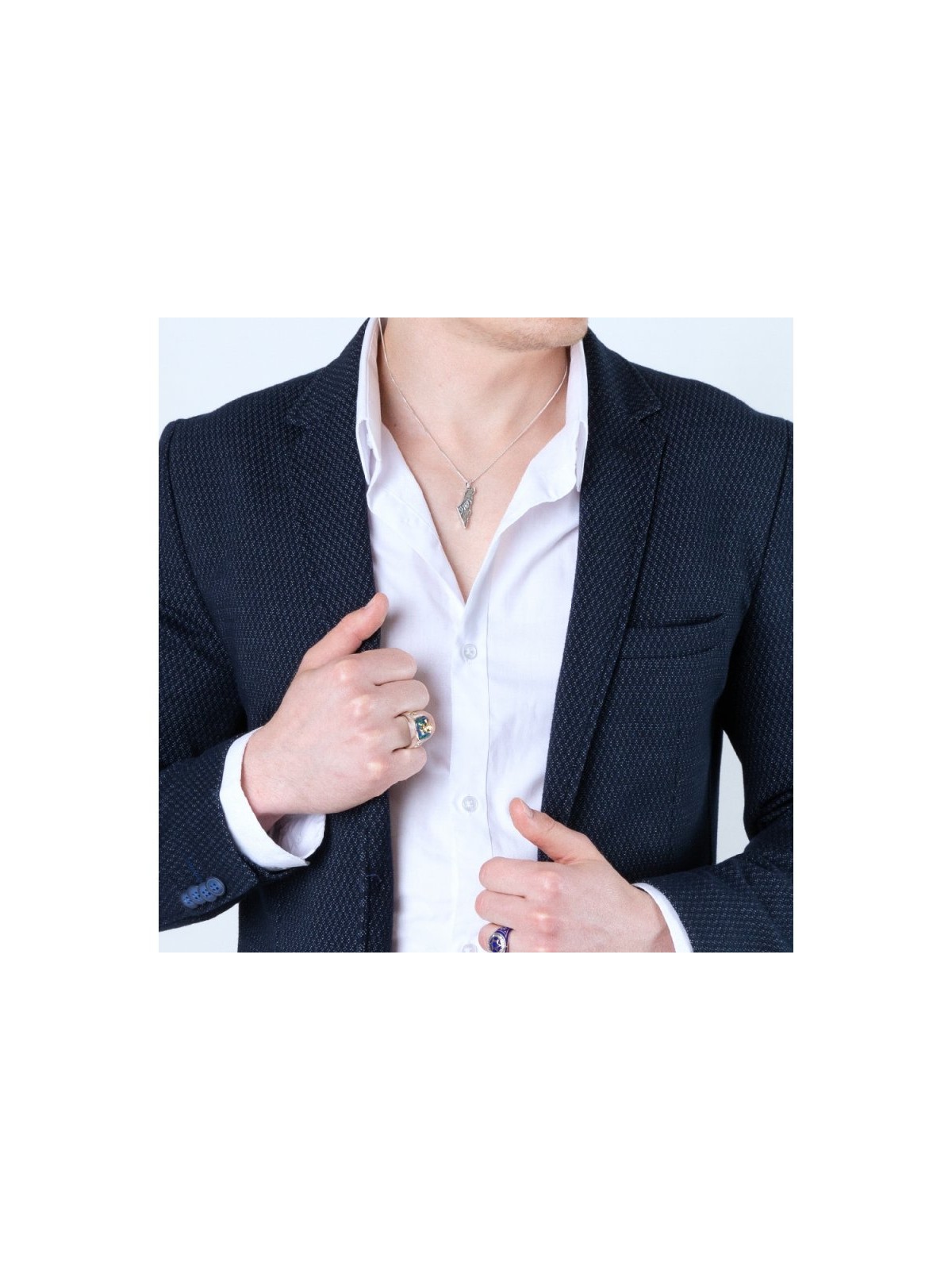 Bague homme en argent sterling avec pierre d'Eilat % 96 or... | Anneaux juifs