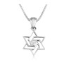 Sterling Silver Pendant Necklace Angular ... | Jewish Gift from Israel