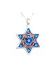 Small Star of David with blue stones n... | Necklaces by Esther Shahaf
