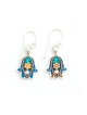 Shades of Blue Hamsa Earrings by Ester Shahaf | Earrings