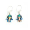 Shades of Blue Hamsa Earrings by Ester Shahaf | Earrings