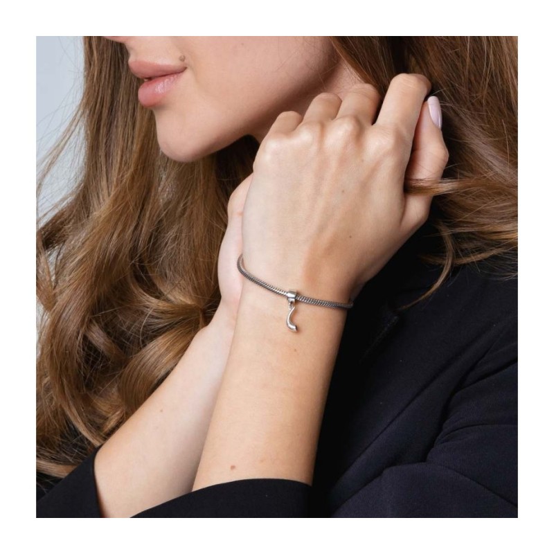 Sterling Silver Bracelet Charm Shofar with Star of... | Judaica Charms