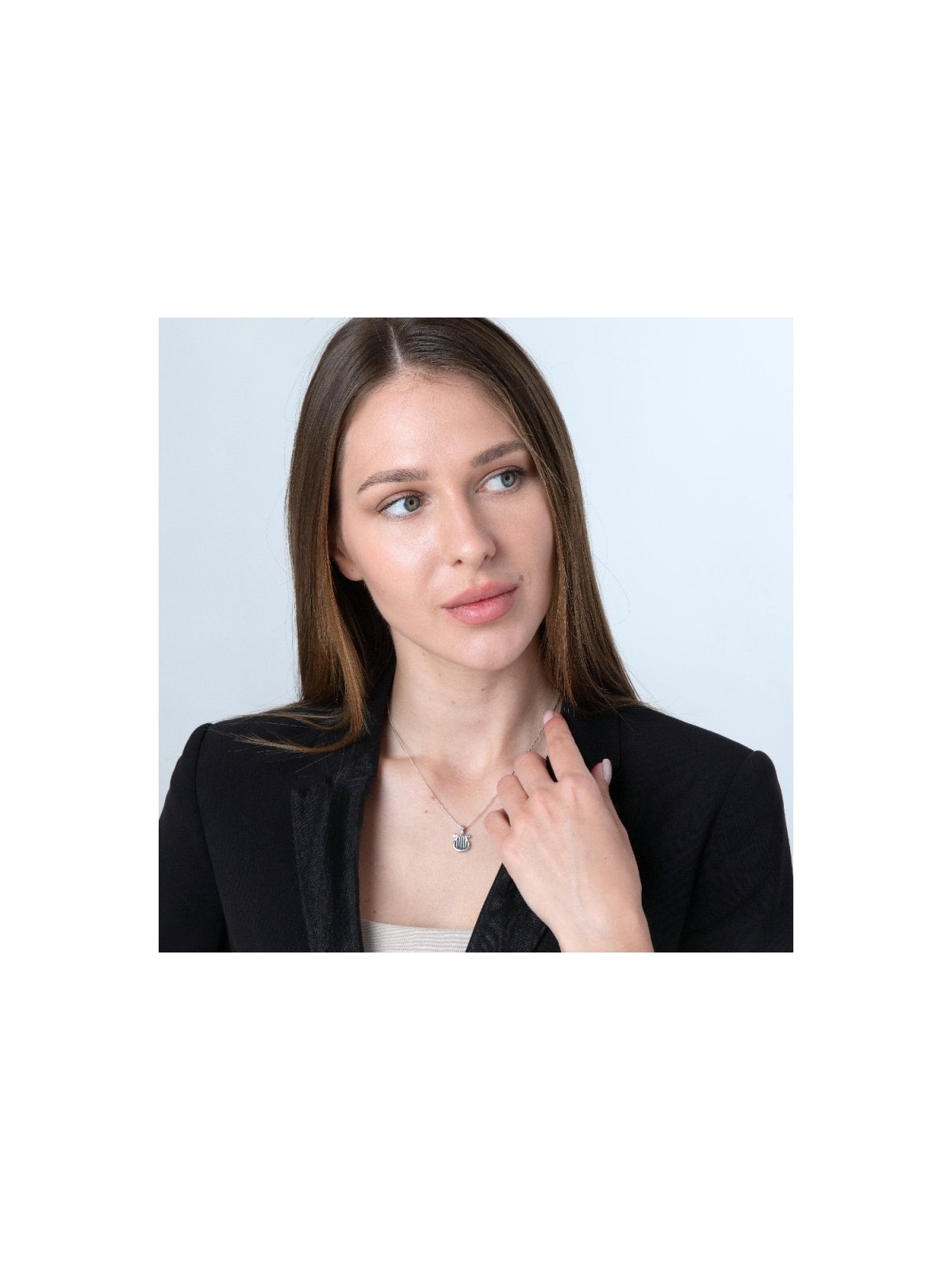 Collier pendentif en argent sterling Harpe du roi David... | Pendentif juif