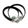 Leather Sterling Silver Blessing Bracel... | Bracelets by Golan Studio