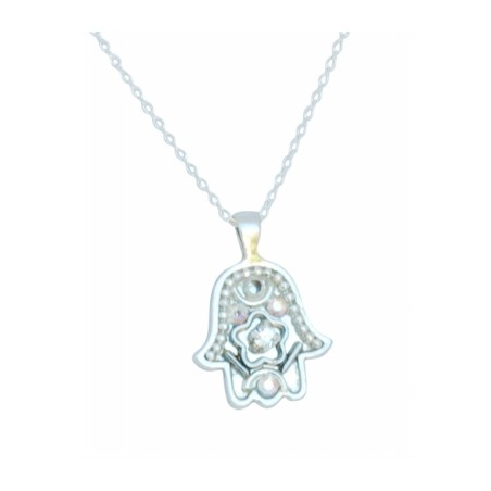Silver Hamsa Necklace by Ester Shahaf | Hamsa Necklace