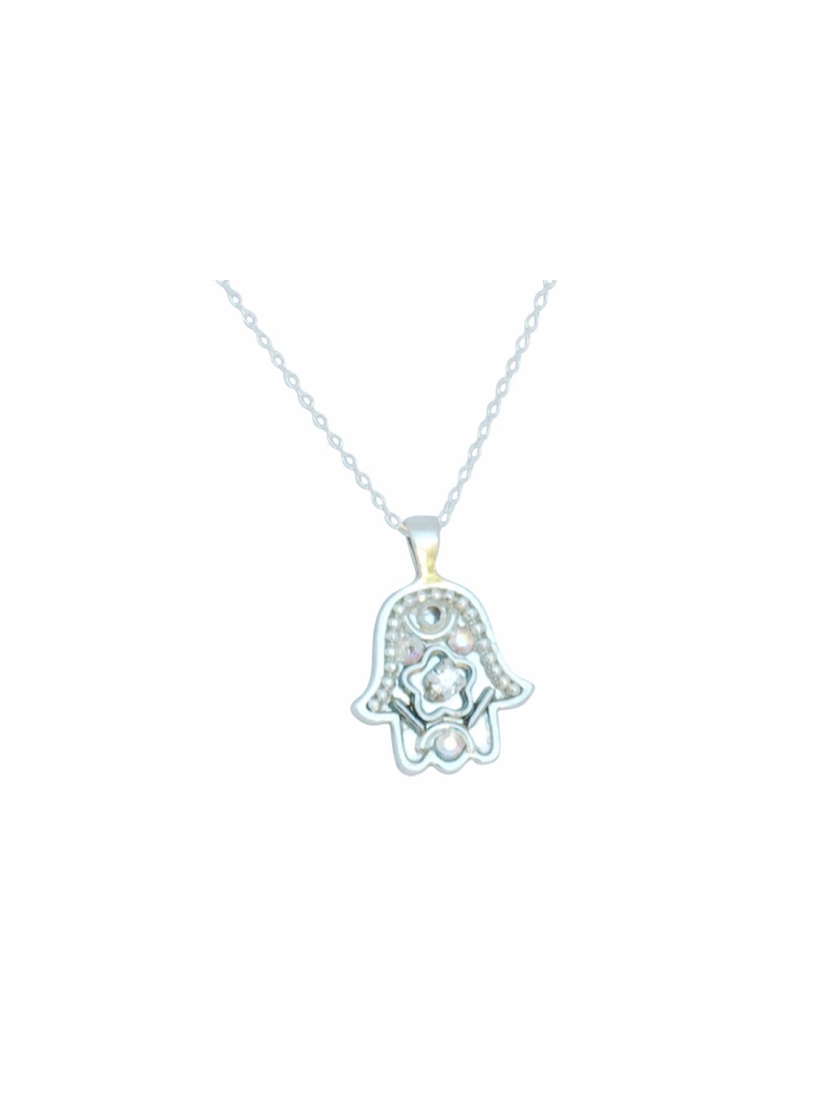 Silver Hamsa Necklace by Ester Shahaf | Hamsa Necklace
