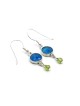 Michal Kirat Boucles d'oreilles pendantes en argent sterling... | Boucles d'oreilles en verre romain