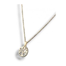 Tree of Life Pendant Necklace Rhodium %96 Gold wit... | Jewish Pendant