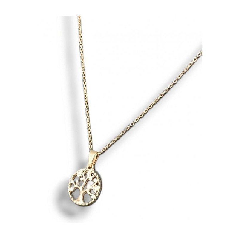 Tree of Life Pendant Necklace Rhodium %96 Gold wit... | Jewish Pendant