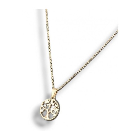 Tree of Life Pendant Necklace Rhodium %96 Gold wit... | Jewish Pendant