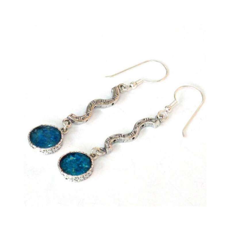 Michal Kirat Engraved Sterling Silver Dangle Earrings wi... | Earrings