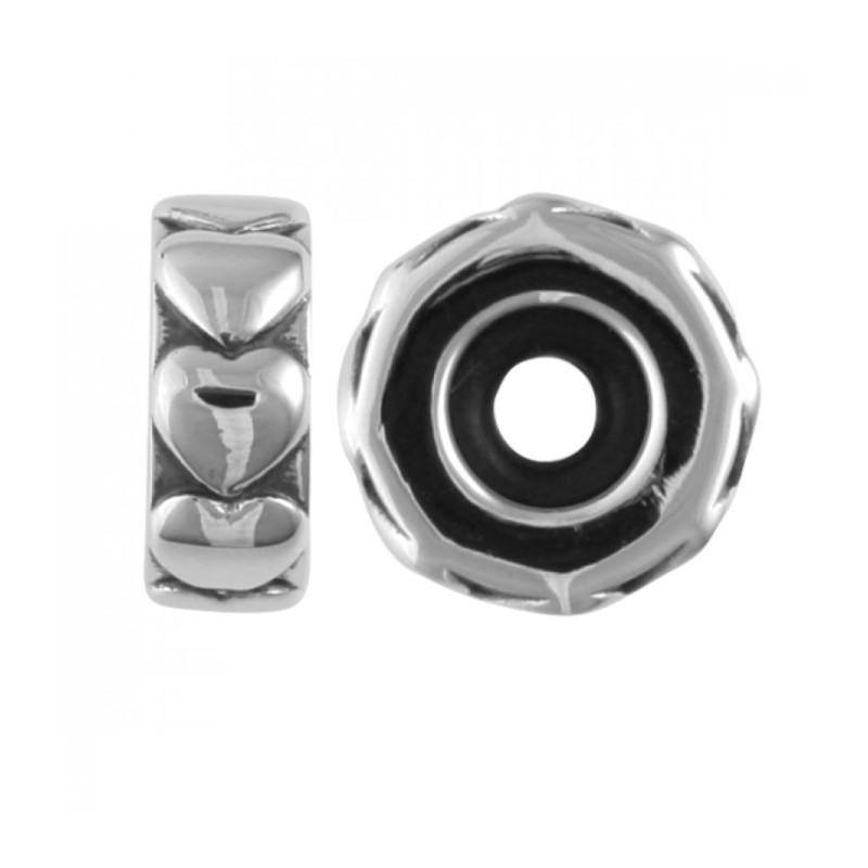 Sterling Silver Stopper Charm Heart | Judaica Charms