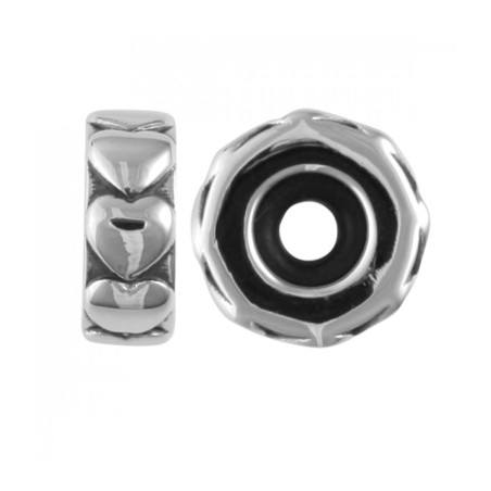 Sterling Silver Stopper Charm Heart | Judaica Charms