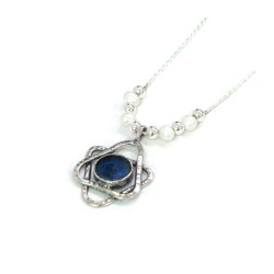 Michal Kirat Collier en argent avec perles d'eau douce... | Colliers en verre romain