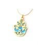 Collier Hamsa Bleu pour conjurer le mauvais œil par Es... | Collier Hamsa