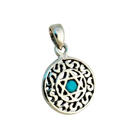 Étoile de David décorative en argent et opale... | Cadeau juif d'Israël