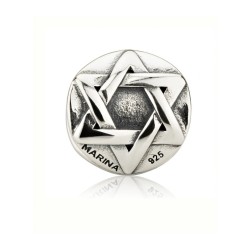 Classic Round Silver Star of David Charm | Judaica Charms