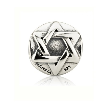 Classic Round Silver Star of David Charm | Judaica Charms