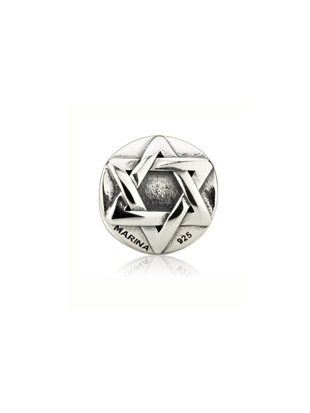 Classic Round Silver Star of David Charm | Judaica Charms