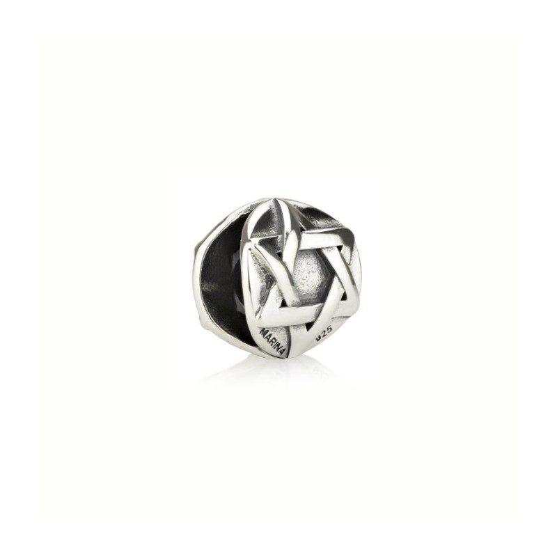 Classic Round Silver Star of David Charm | Judaica Charms