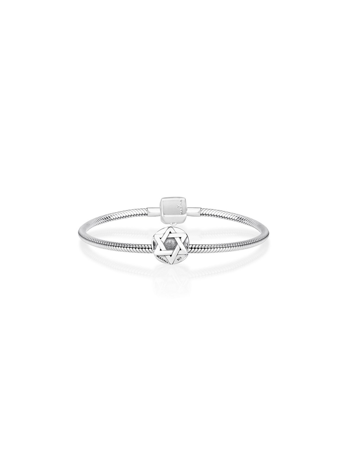 Classic Round Silver Star of David Charm | Judaica Charms