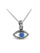 Evil Eye Pendant Necklace in 925 Sterling Silver w... | Jewish Pendant