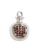 Pomegranate Pendant with Red Garnet Seeds %96 Rhod... | Jewish Pendant