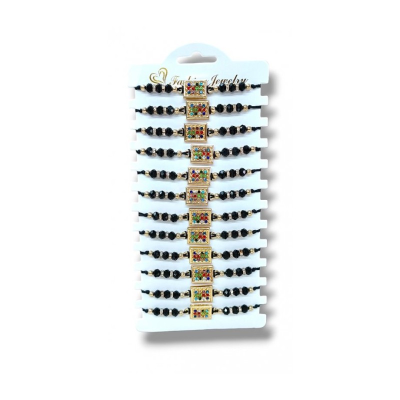 Good Luck Black Cord Bracelet with Breastplate Ima... | Bracelet Packs