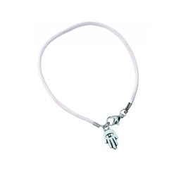 Kabbalah Cord Bracelet with Hamsa Charm Pink | Bracelets - up to $10