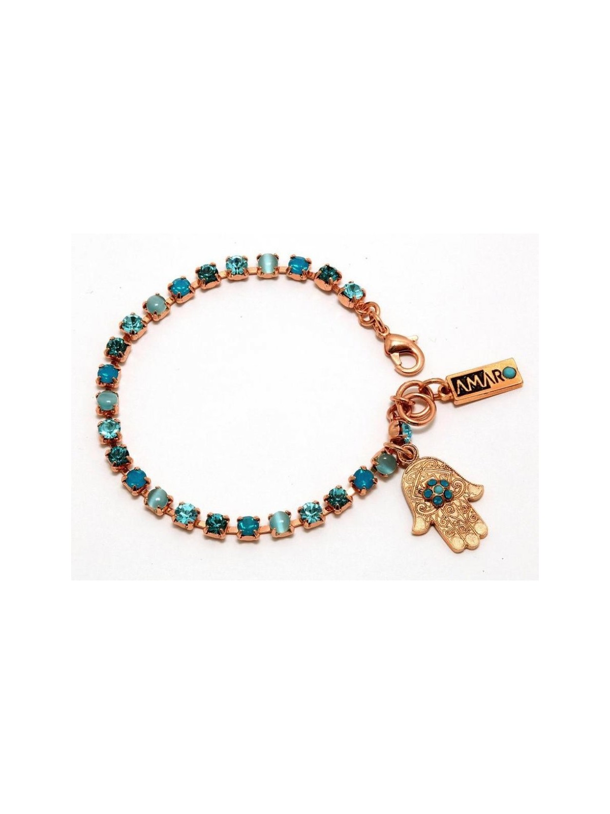 Amaro Handcrafted Bracelet %96 Small Blue Squa... | Bracelets by Amaro