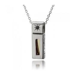 Pendentif Kabbale avec Diamant Noir par HaAri J... | Colliers par HaAri