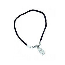 Kabbalah Cord Bracelet with Hamsa Charm Black | Bracelets - up to $10