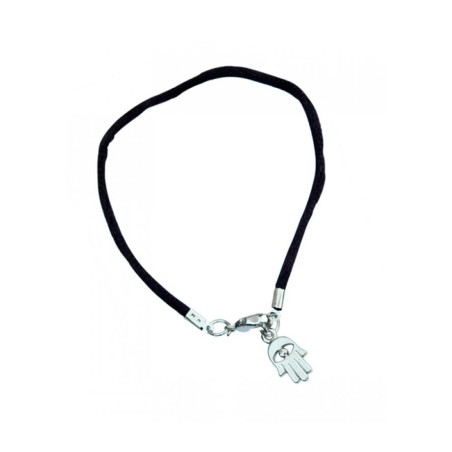 Kabbalah Cord Bracelet with Hamsa Charm Black | Bracelets - up to $10