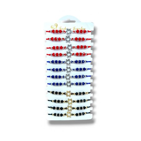 Good Luck Cord Bracelets with Star of David Image ... | Bracelet Packs