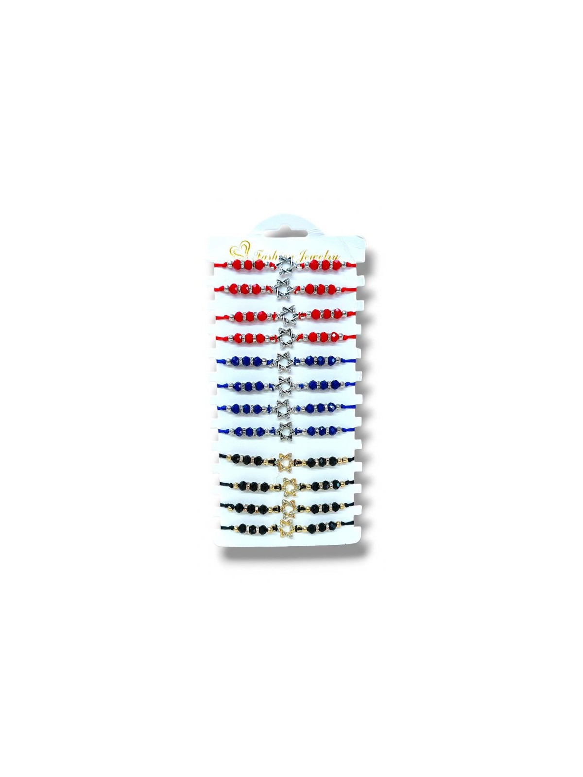 Bracelets cordon bonne chance avec image étoile de David... | Paquets de bracelets