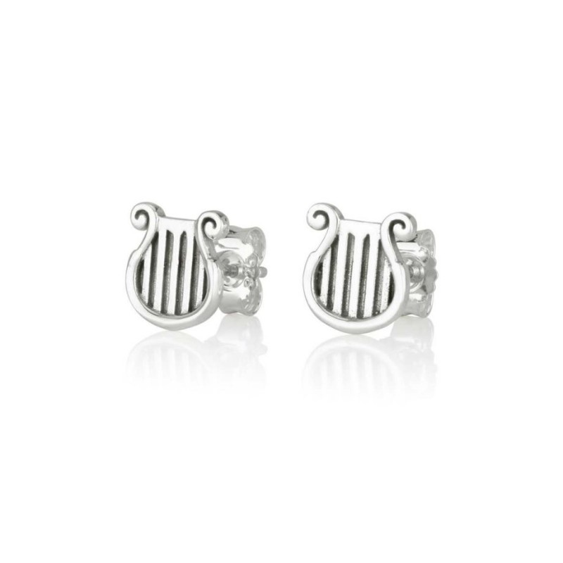 Sterling Silver Earrings King Davids Lyre Image | Earrings
