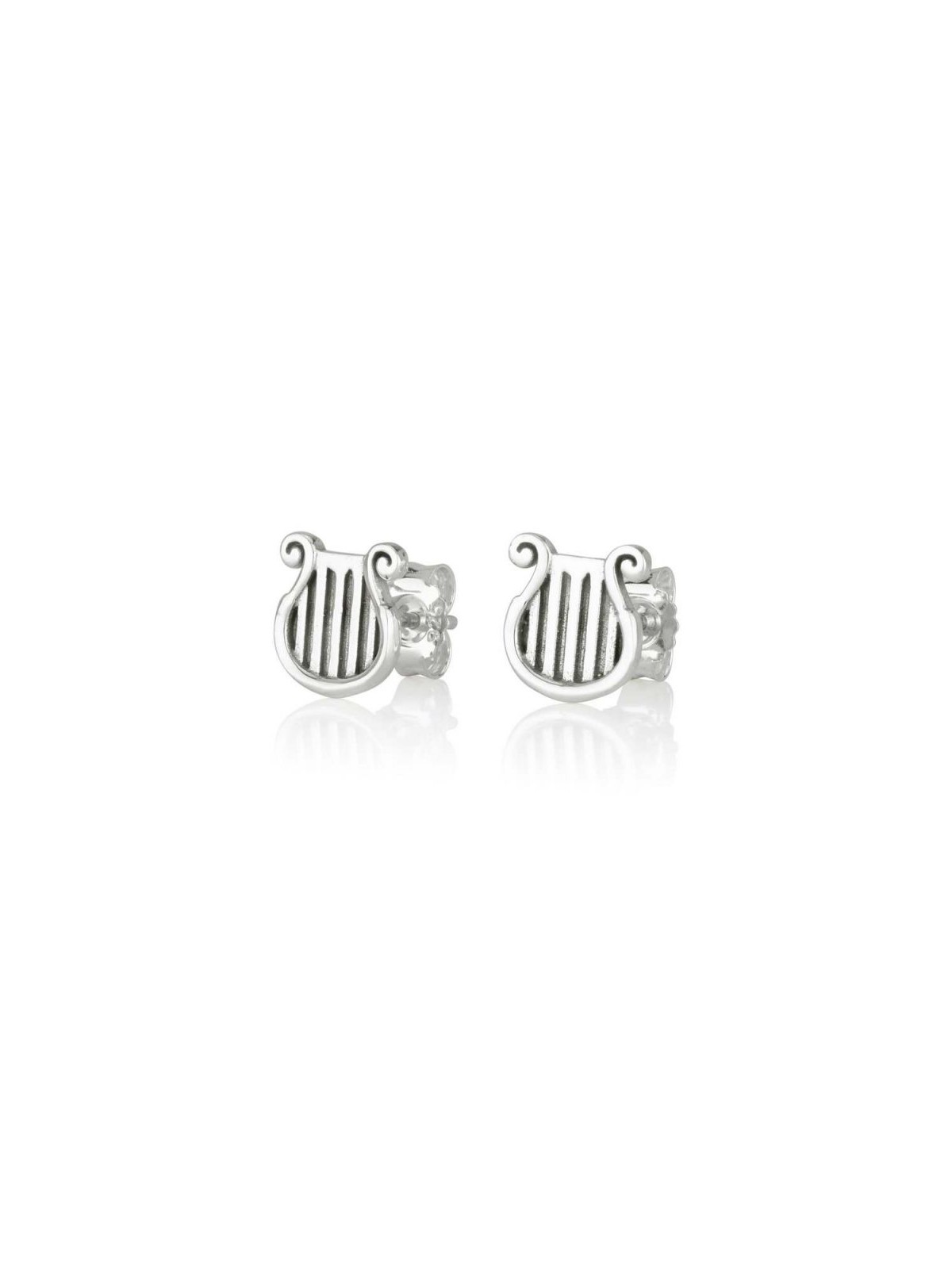 Sterling Silver Earrings King Davids Lyre Image | Earrings