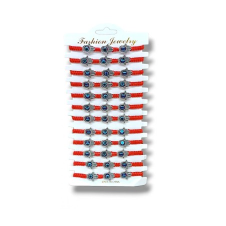 Good Luck Red Cord Bracelet with 3 Protective Eye ... | Bracelet Packs