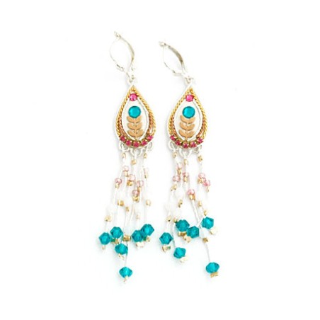Ethnic Flower Bead Earrings by Ester Sh... | Earrings by Esther Shahaf