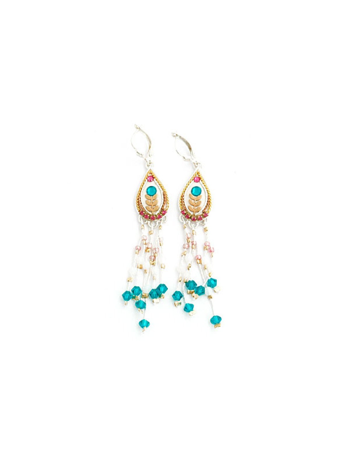 Ethnic Flower Bead Earrings by Ester Sh... | Earrings by Esther Shahaf