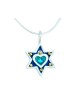 Silver Star of David Necklace Heart by... | Necklaces by Esther Shahaf