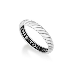 Decorative Sterling Silver Ring with Inside Engravin... | Jewish Rings