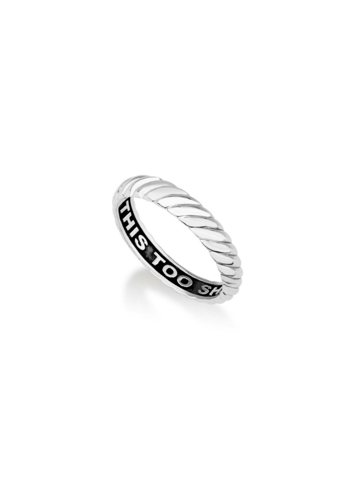 Decorative Sterling Silver Ring with Inside Engravin... | Jewish Rings