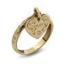 HaAri Gold Kabbalah Ring Hanging Heart with Diamond ... | Jewish Rings